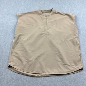 Figs Scrub Top Women M Beige Rafaela Oversized Technical Collection Medical